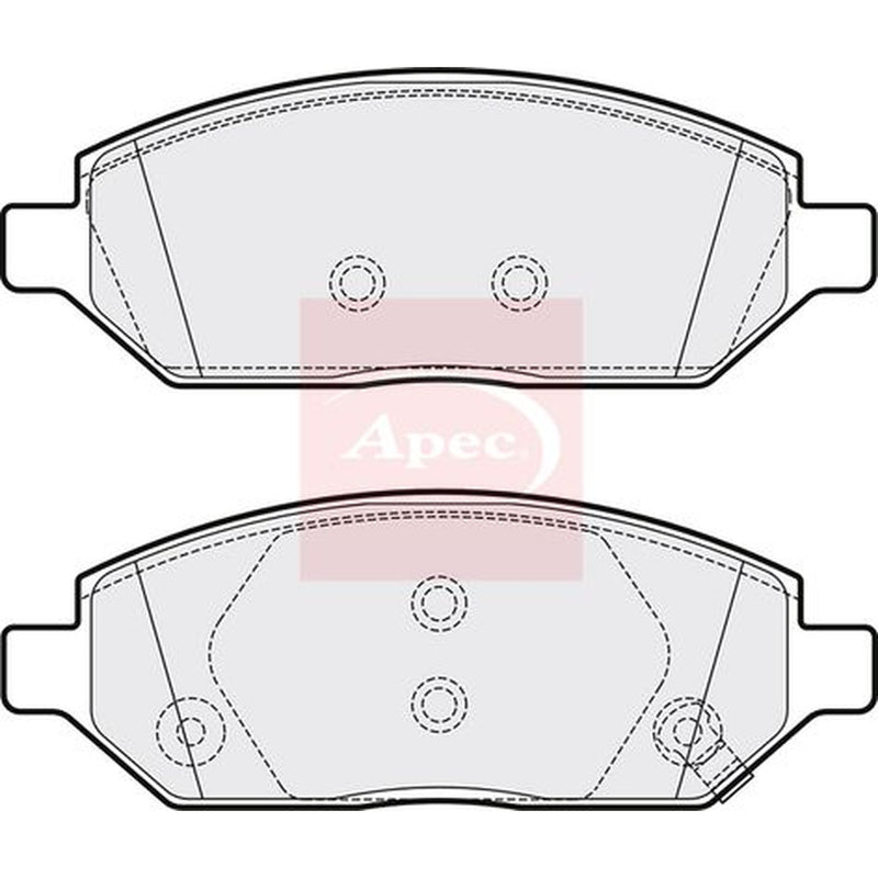 Apec Front Brake Pad Set fits Opel Karl 2015-2019 1.0