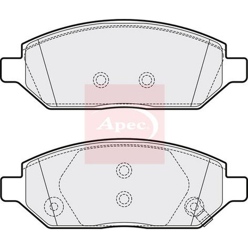 Apec Front Brake Pad Set fits Opel Karl 2015-2019 1.0