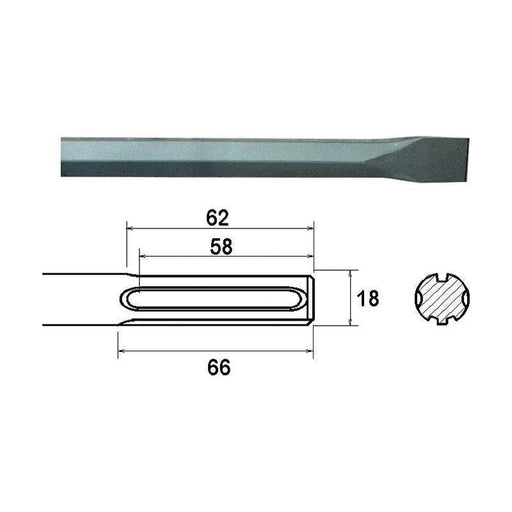 Faithfull SDS Max Chisel 300mm Faithfull - NN4 Online