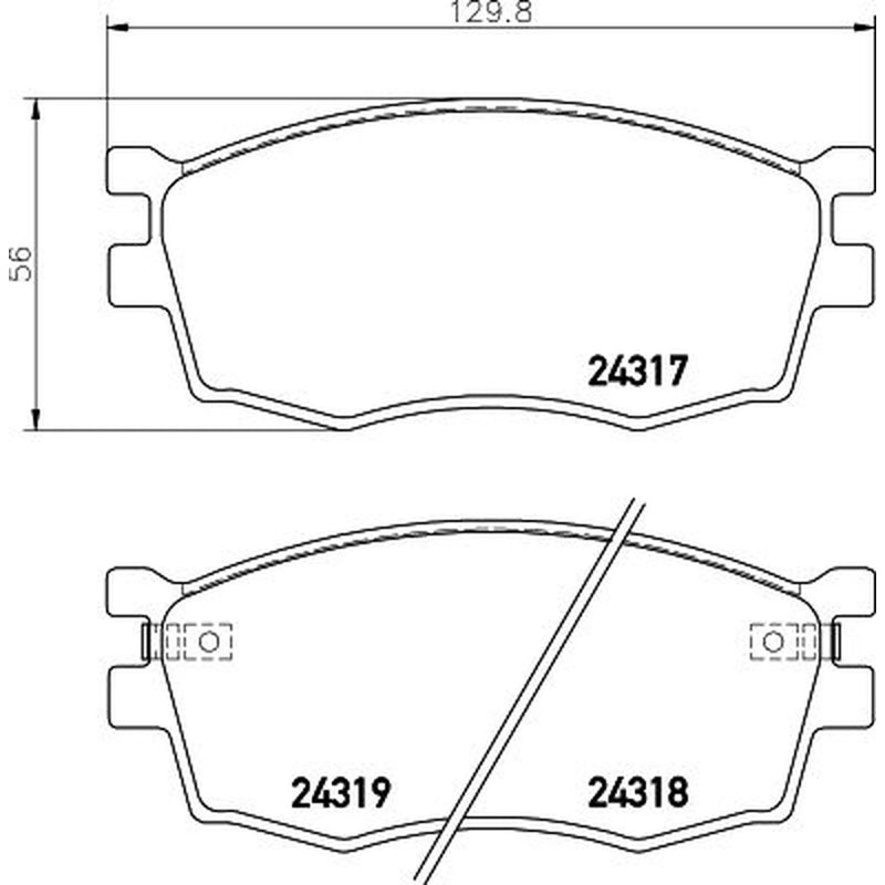 DON Front Brake Pad Set fits Hyundai Accent III 2005-2010 1.4 1.5 1.6