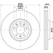 Mintex Front & Rear Brake Discs & Pads fits Peugeot 407 2005 on 2.0 2.2 2.7 3.0