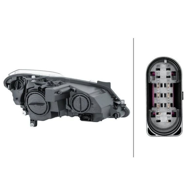 Hella Headlight Headlamp H7/H7 Left fits Mercedes-Benz E-Class 2009-2016