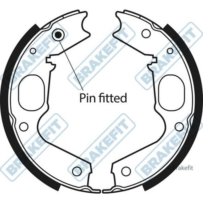 Apec Parking Brake Shoe Set fits Mitsubishi Shogun Sport I 1996-2003 2.5 3.0