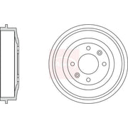 Apec Brake Drum Assembly Rear fits Citroën Berlingo / Berlingo First 1996-2011