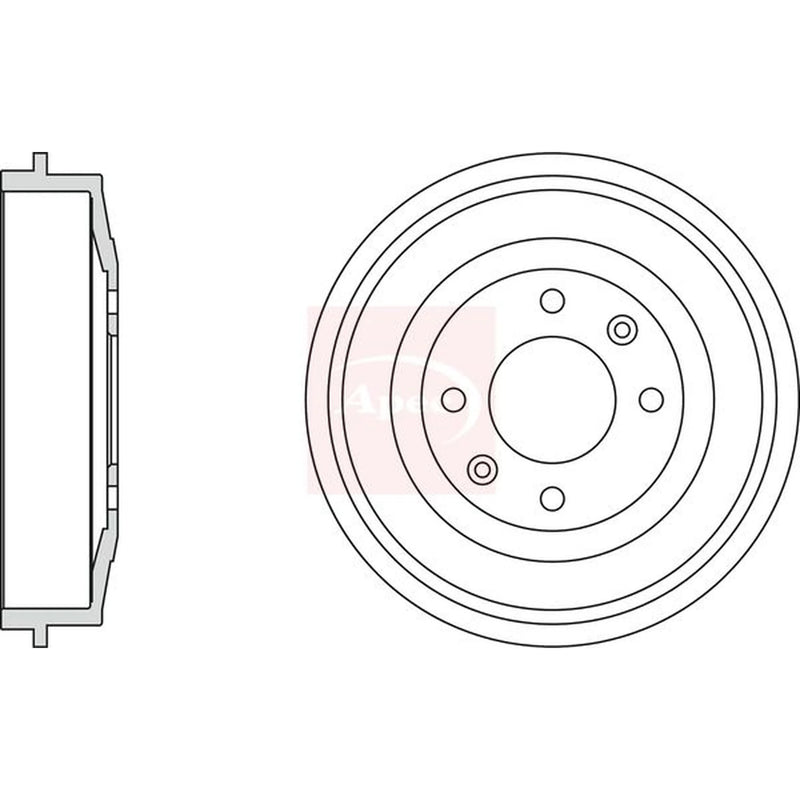 Apec Brake Drum Assembly Rear DRM9504