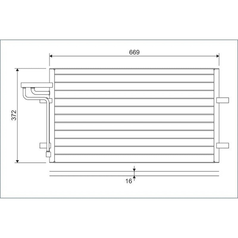 Valeo Air Conditioning Condenser 818046