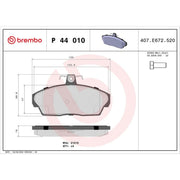 Brembo Front Brake Pad Set fits Land Rover Freelander I 1998-2006 1.8 2.0 2.5