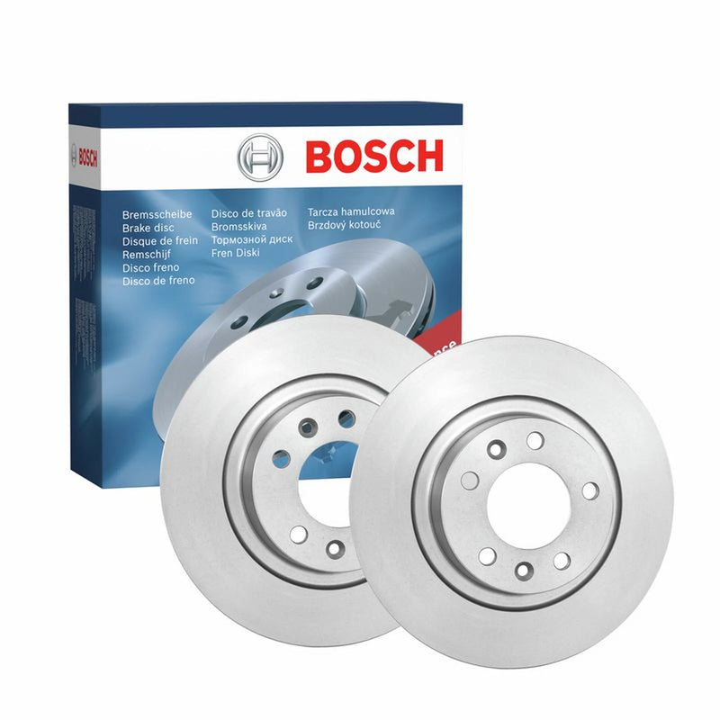 Bosch 2 x Solid Rear Brake Discs 0986479379-x2