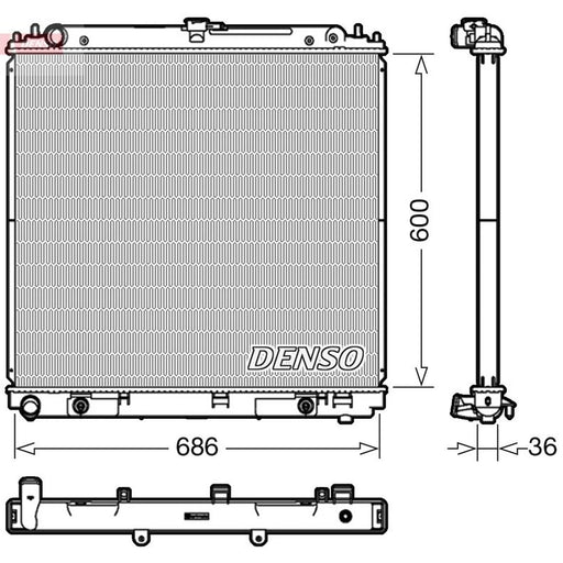 Denso Engine Radiator fits Nissan Navara NP300 2005-2007 2.5
