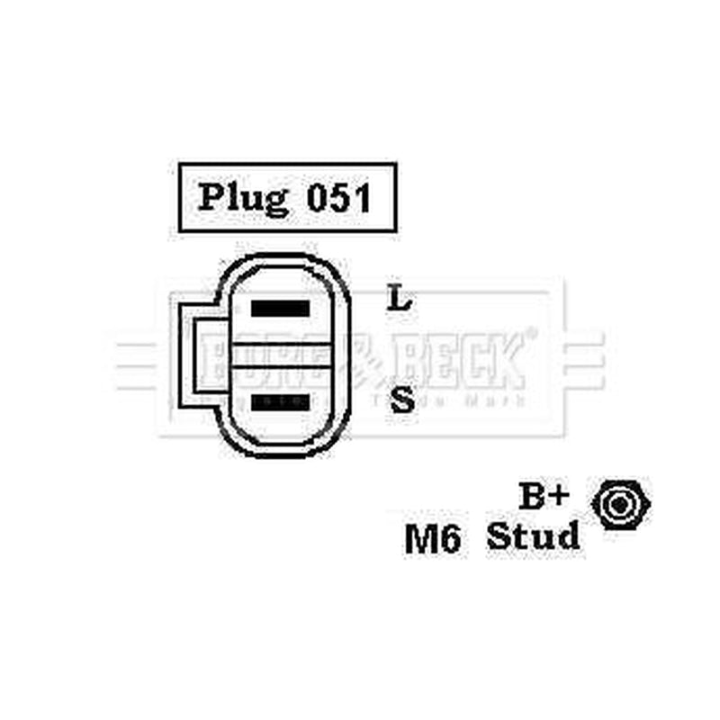 Borg & Beck Car Alternator 12V fits Kia Mentor 1995-1997 1.5 1.8