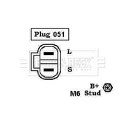 Borg & Beck Car Alternator 12V fits Mazda MX-5 1990-1998 1.6