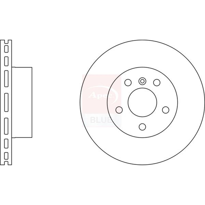 Apec Front Brake Vented Discs & Pads fits Land Rover Range Rover 2002-2012 3.0