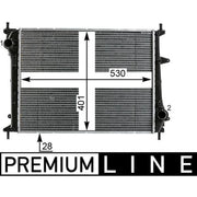 Mahle Engine Radiator fits Fiat Multipla 1999-2010 1.9