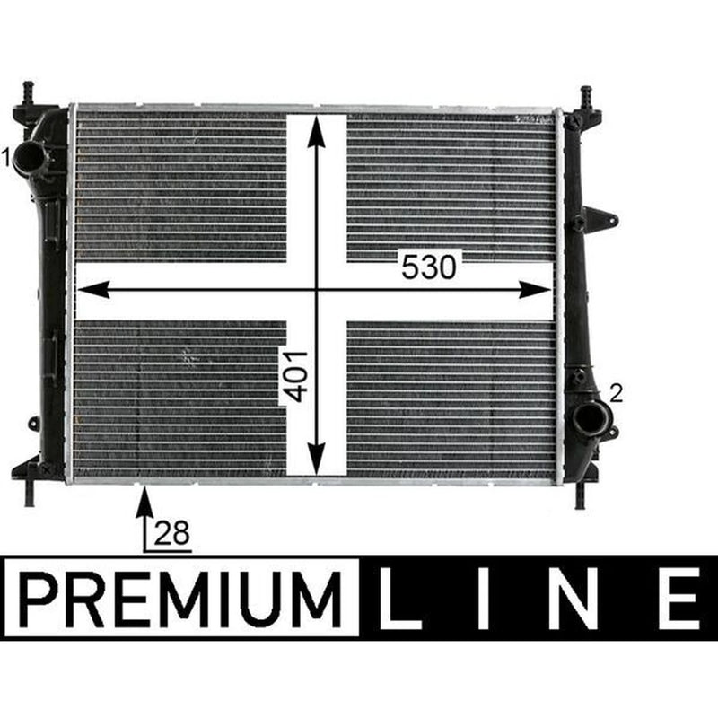 Mahle Engine Radiator fits Fiat Multipla 1999-2010 1.9