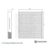 Blue Print Cabin Air Filter (Pollen Filter) fits Isuzu D-Max III 2019 on 1.9