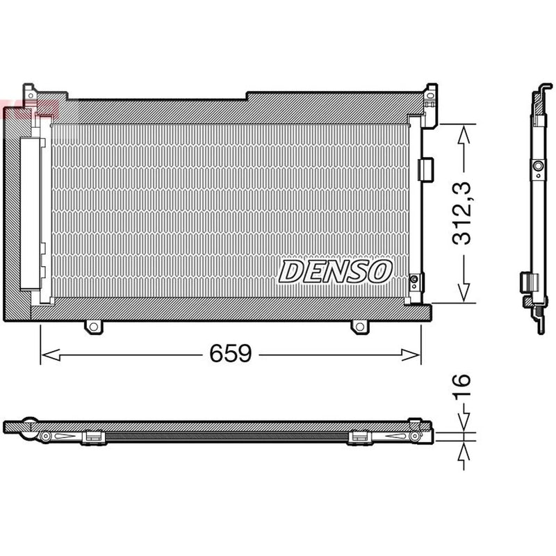 Denso Air Conditioning Condenser fits Subaru Forester 2012-2013 2.0 2.5