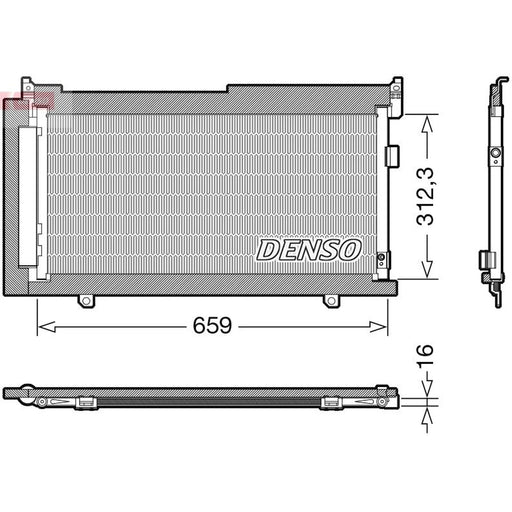Denso Air Conditioning Condenser fits Subaru Forester 2012-2013 2.0 2.5
