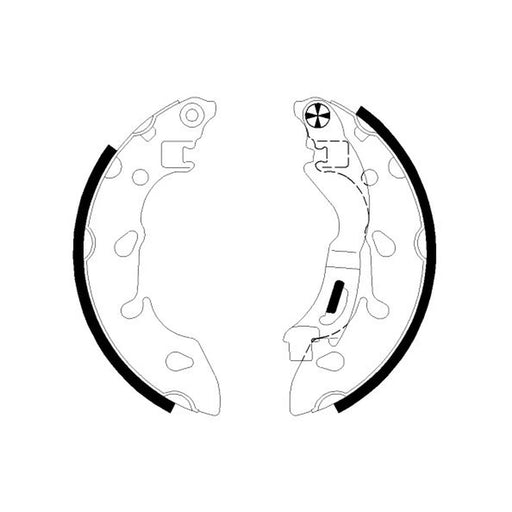 Mintex Brake Shoe Set Axle Kit fits Fiat 500 2007 on 1.2 1.3