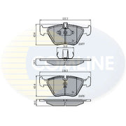 Comline Front & Rear Pads fits BMW 3 2003 on