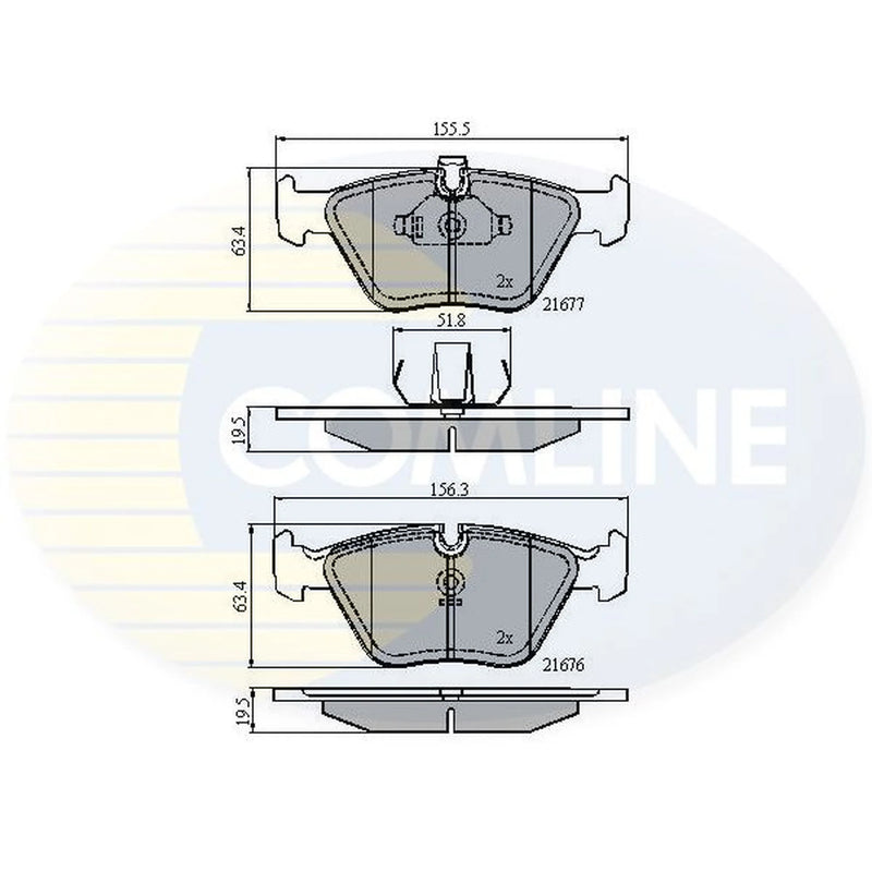 Comline Front & Rear Pads fits BMW 3 2003 on