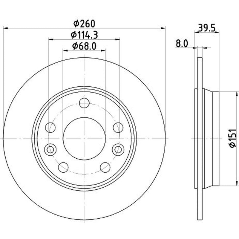 Mintex Rear Brake Solid Discs & Pads fits Renault Zoe 2019 on