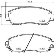 Mintex Front Brake Pad Set fits Honda Cr-V III 2006-2012 2.0 2.2 2.4
