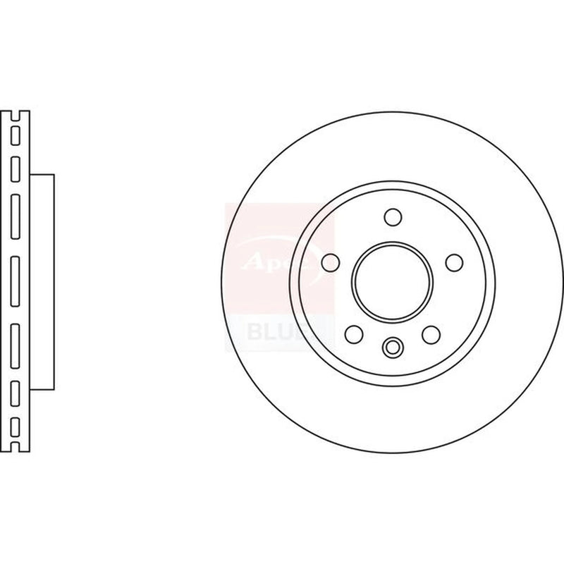 Apec 2 x Vented Front Brake Discs SDK6836-x2