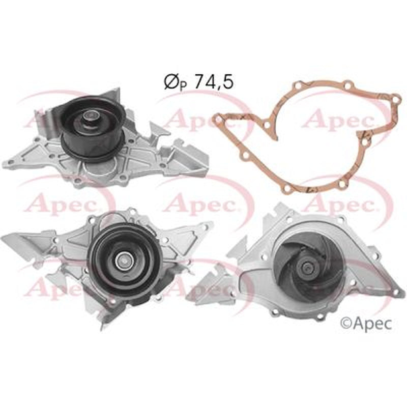 Apec Engine Cooling Water Pump fits Audi A4 B5 1997-2001