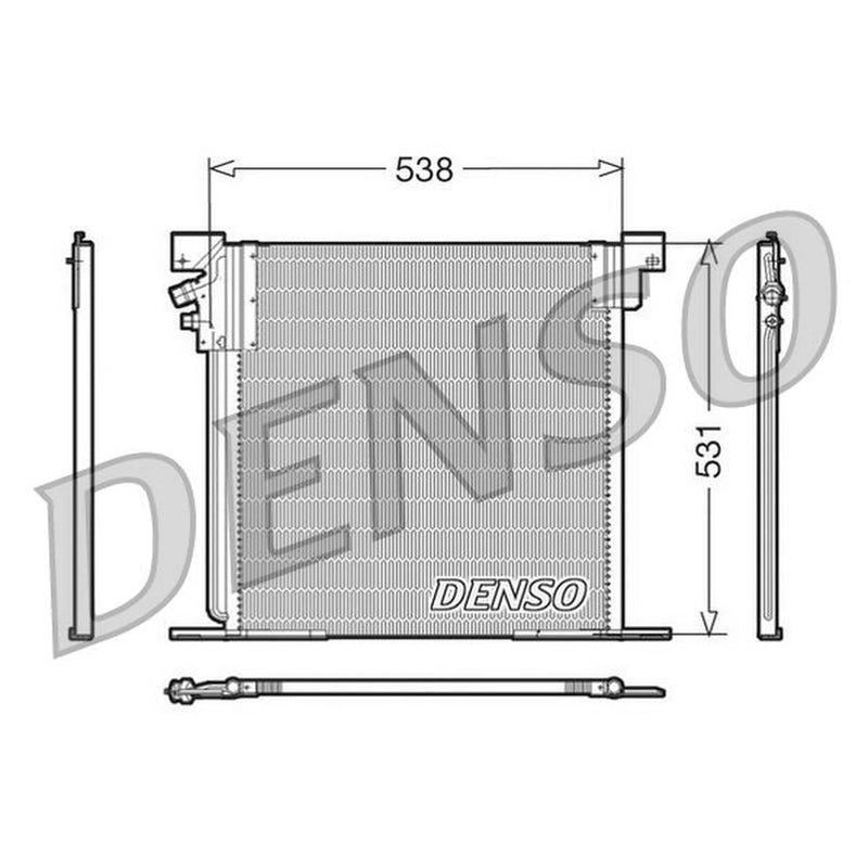 Denso Air Conditioning Condenser fits Mercedes-Benz V-Class 1996-2003