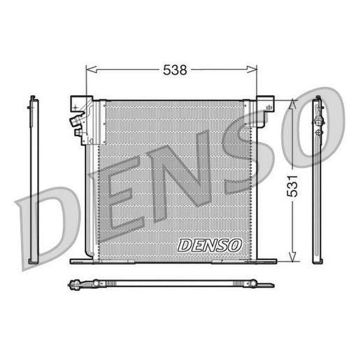 Denso Air Conditioning Condenser fits Mercedes-Benz V-Class 1996-2003