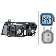 Hella Headlight Headlamp W5W Right 1LG 354 024-061