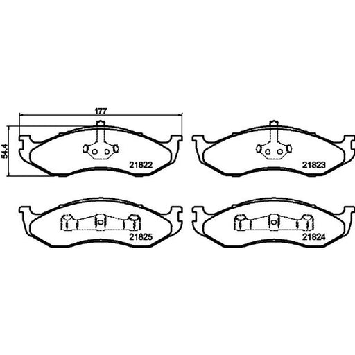Mintex Front Brake Pad Set fits Jeep Cherokee 1984-2001 2.1 2.5 4.0