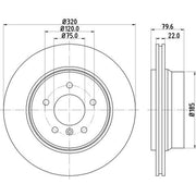 Mintex 2 x Externally Vented Brake Discs fits BMW X3 2003-2011 2.0 2.5 3.0