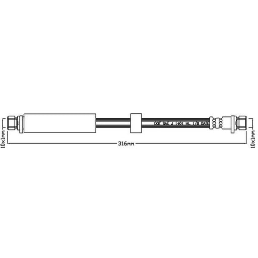 Juratek Brake Hydraulic Hose Line inner JBH1255