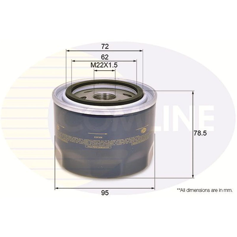 Comline Engine Oil Filter fits Fiat Ducato 2001-2006 2.3
