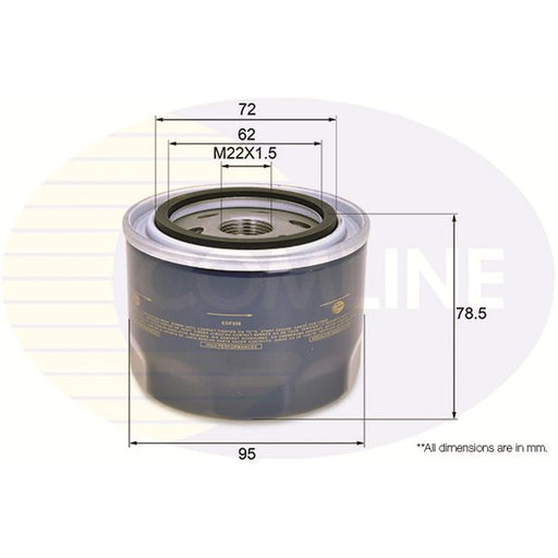 Comline Engine Oil Filter fits Fiat Ducato 2001-2006 2.3