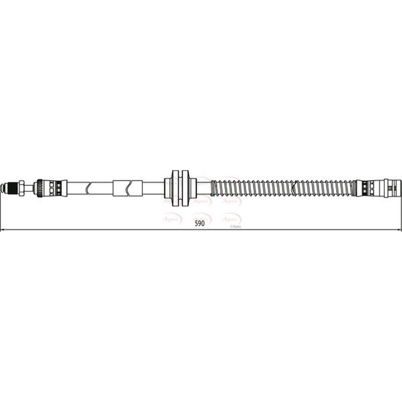 Apec Brake Hydraulic Hose Line Front fits VW Amarok 2010-2022 2.0