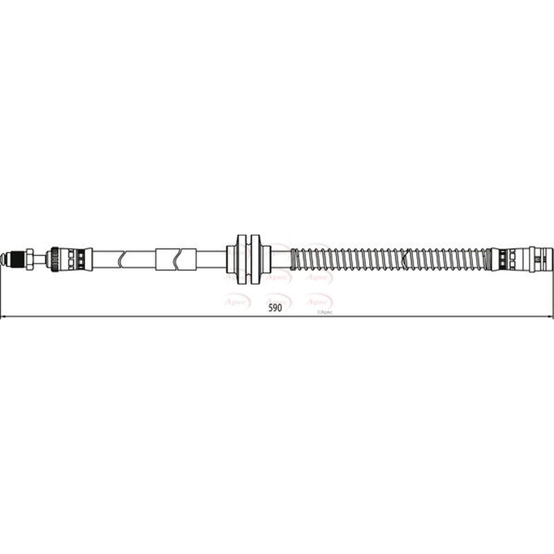 Apec Brake Hydraulic Hose Line Front HOS4096