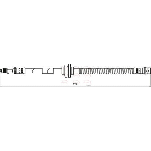Apec Brake Hydraulic Hose Line Front fits VW Amarok 2010-2022 2.0
