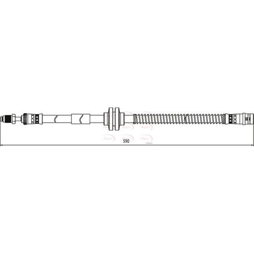 Apec Brake Hydraulic Hose Line Front HOS4096