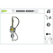 Valeo Electric Window Regulator Lifter Left Rear 850650