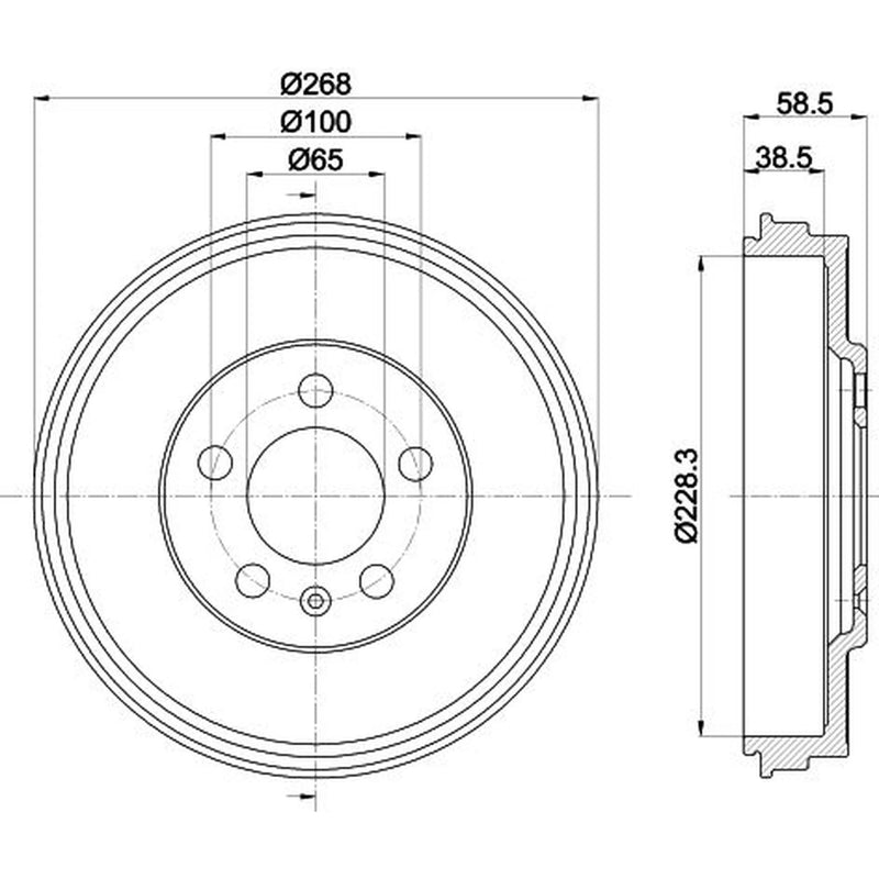 Mintex Brake Drum Assembly Rear fits Seat Toledo IV 2012-2019 1.0 1.2 1.4 1.6