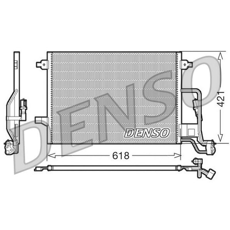 Denso Air Conditioning Condenser fits Skoda Superb I 2001-2008