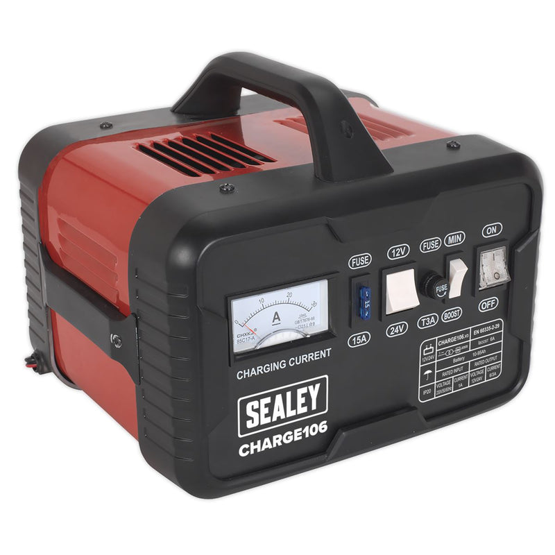 Sealey Battery Charger 8Amp 12/24V 230V CHARGE106 Sealey  - Dynamic Drive