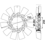 Mahle Radiator Cooling Fan Blade CFW 40 000P