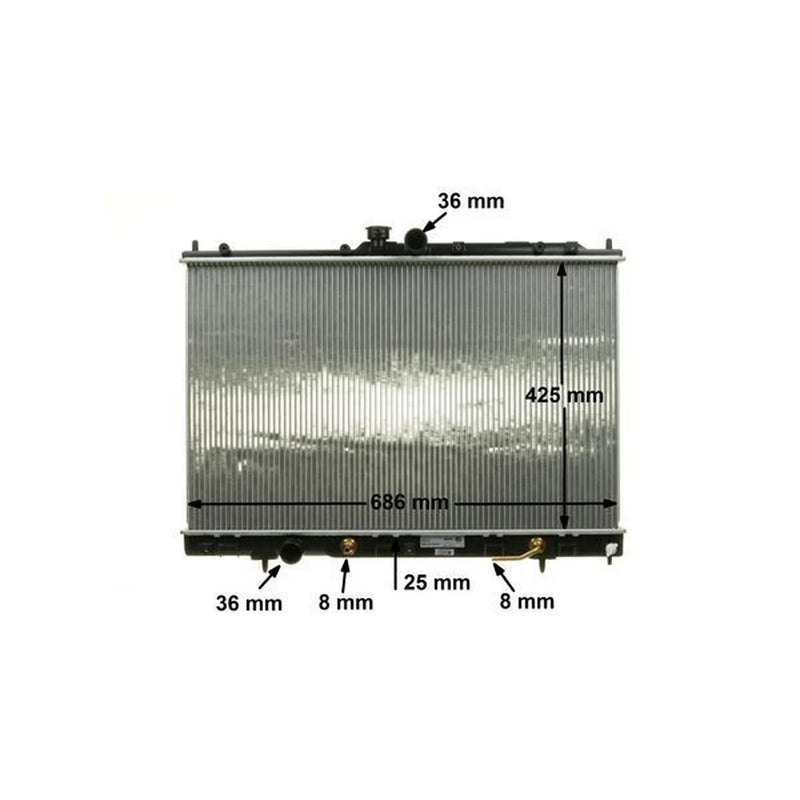 Mahle Engine Radiator fits Mitsubishi Outlander I 2001-2007 2.4