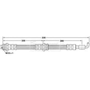 Borg & Beck Brake Hydraulic Hose Line Rear Right BBH7064