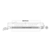 Borg & Beck Brake Hydraulic Hose Line outer BBH9044