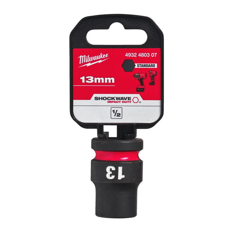 Milwaukee Hex Socket Shw 1/2 Std 13mm-1Pc 4932480307 Milwaukee - Dynamic Drive