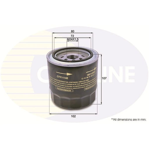 Comline Engine Oil Filter fits Toyota Avensis 1997-2008 2.0